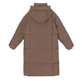 2024 neue Frau Daunen Baumwoll jacke Winter langen Mantel Kapuze große Taschen Mode warme dicke Reiß verschluss Mantel weiblichen Wintermantel
