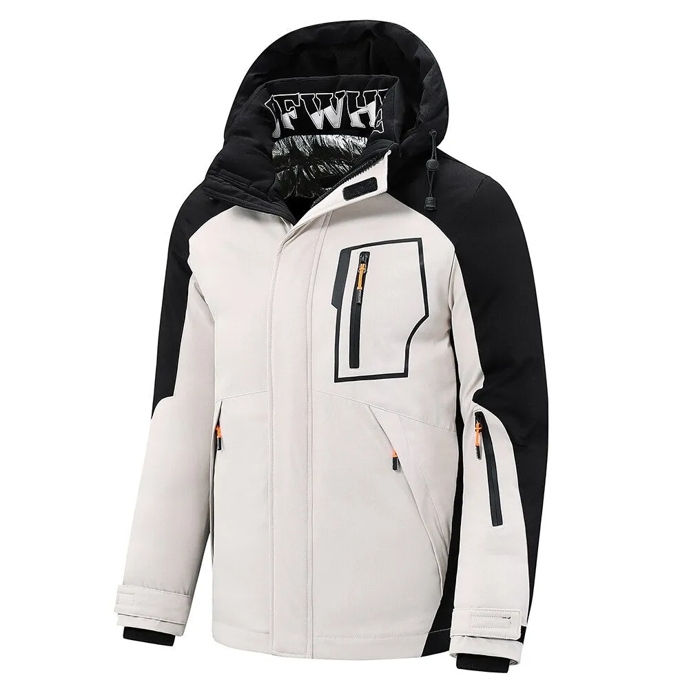 5Xl Plus Men 2022 Winter New Outwear Thick Warm Parkas Jacket Coat Men Outdoor Casual Windproof Pocket Detachable Hat Parka Men