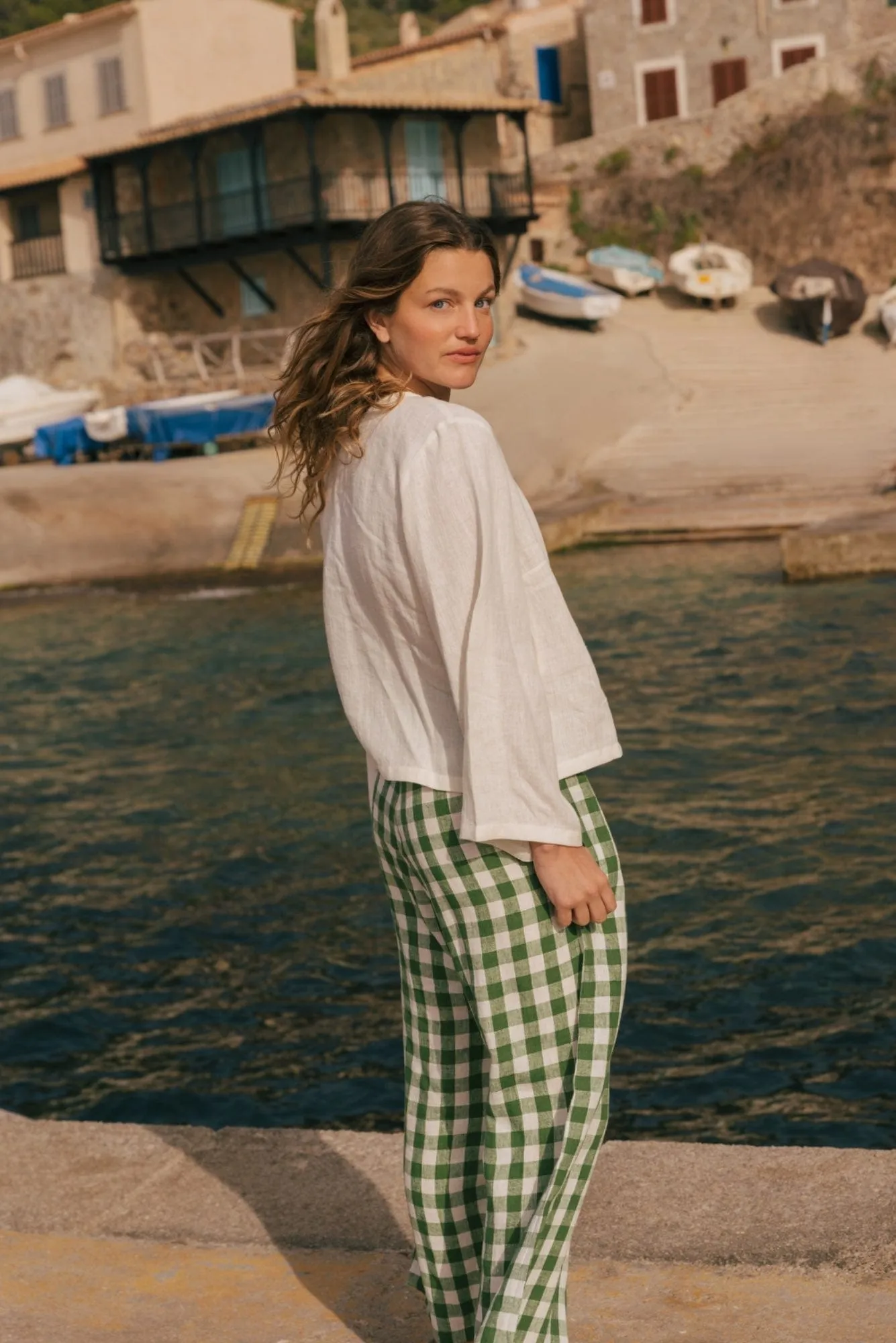 Adele Linen Wrap Top | Multiple Colours