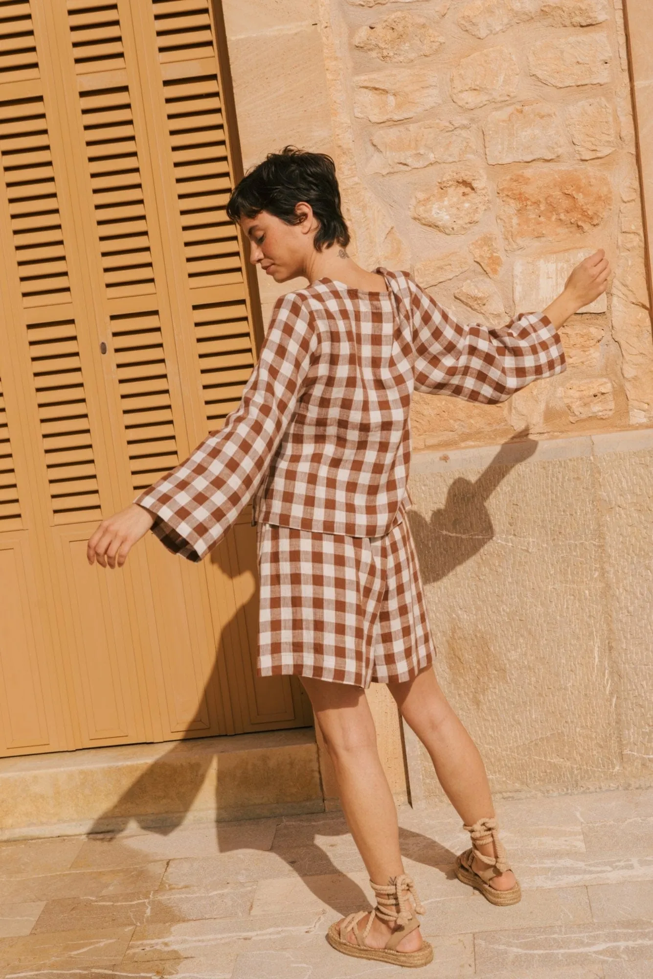 Adele Linen Wrap Top | Multiple Colours