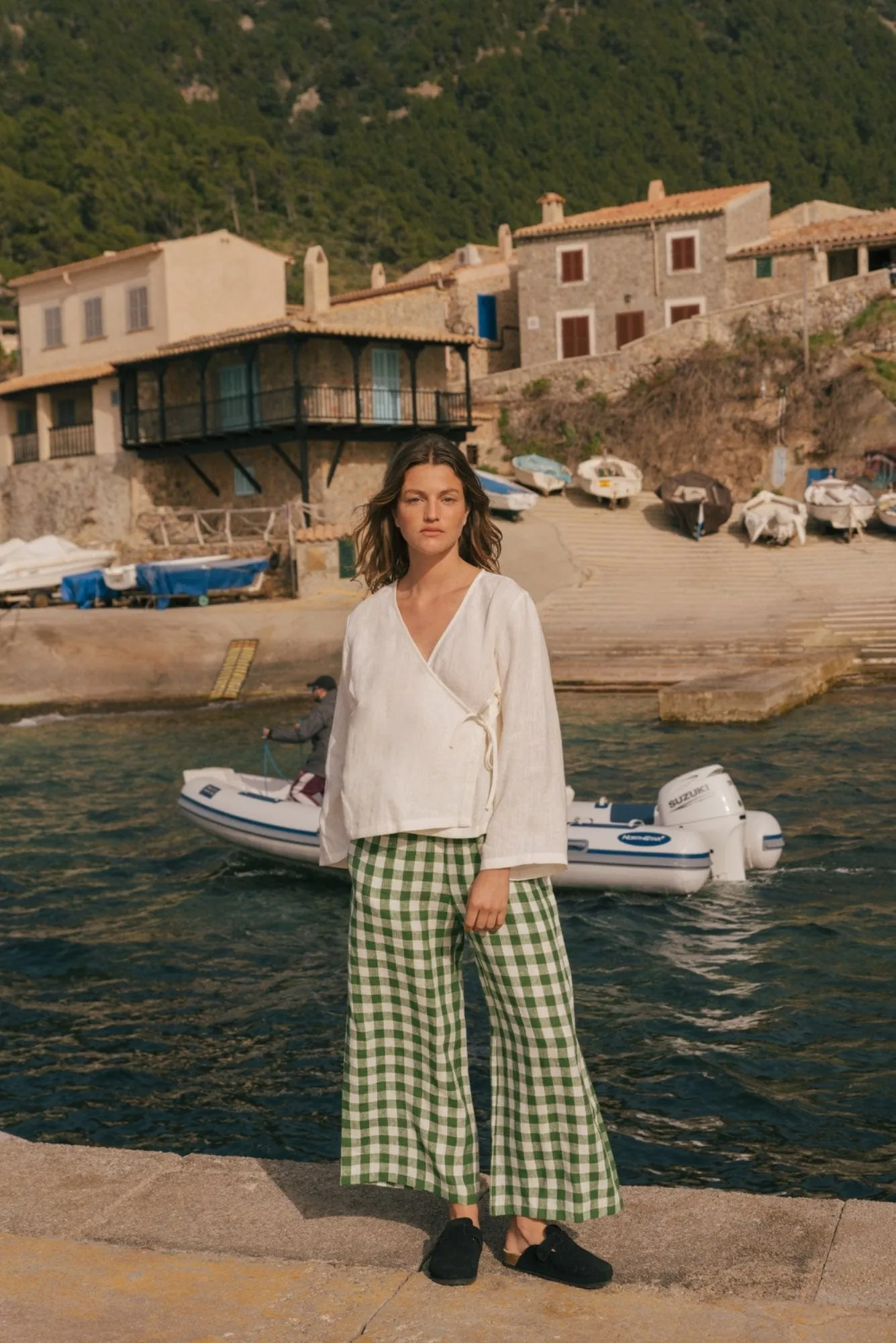 Adele Linen Wrap Top | Multiple Colours