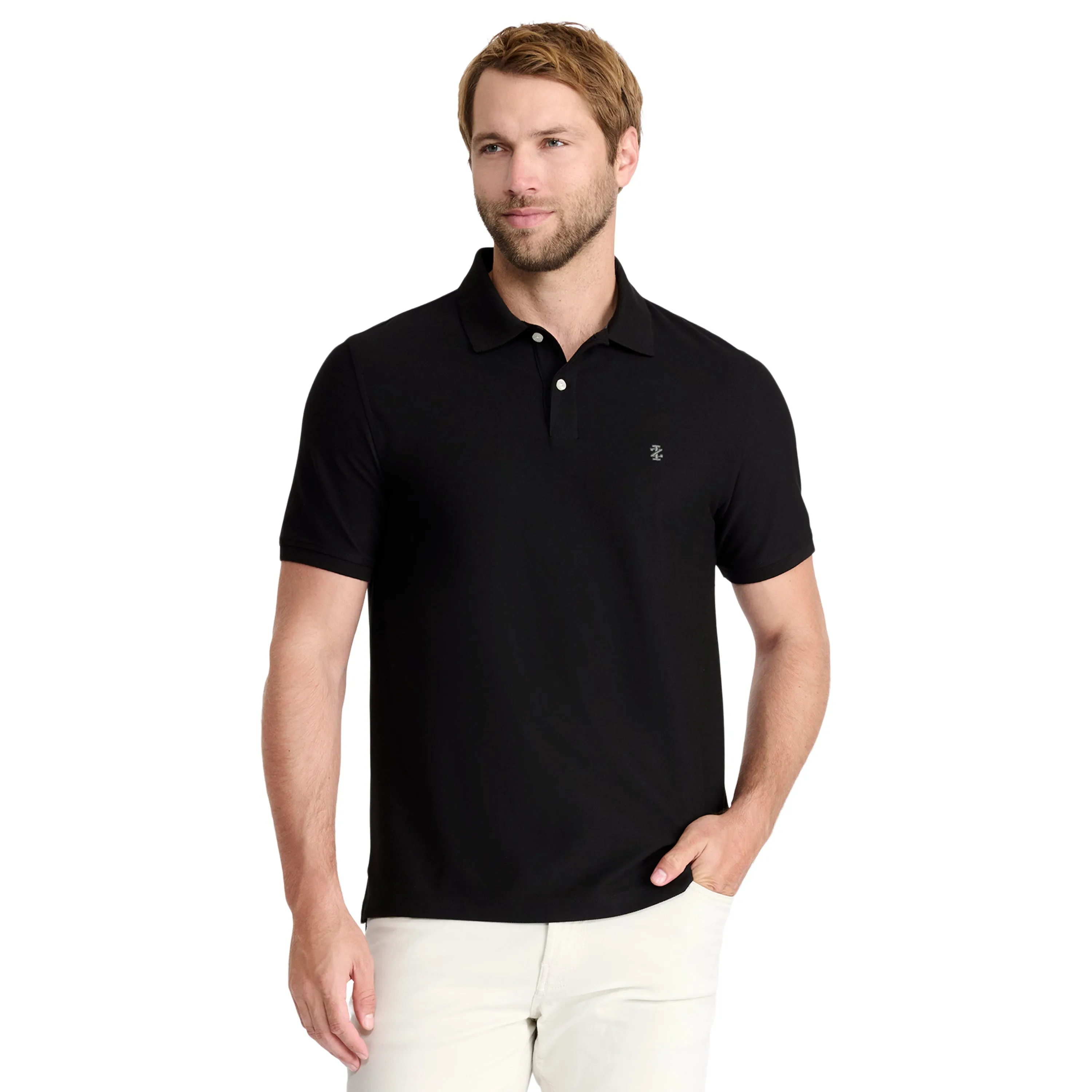 ADVANTAGE PERFORMANCE SHORT-SLEEVE POLO - BLACK