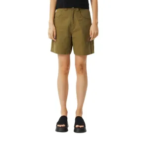 Afends Womens Emilie Organic Carpernter Shorts - Military