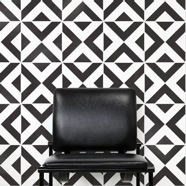 All The Angles Moroccan Wall Stencil