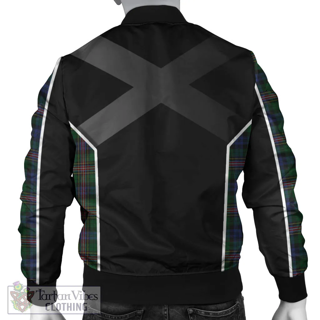 Allison Tartan Bomber Jacket with Family Crest and Scottish Thistle Vibes Sport Style