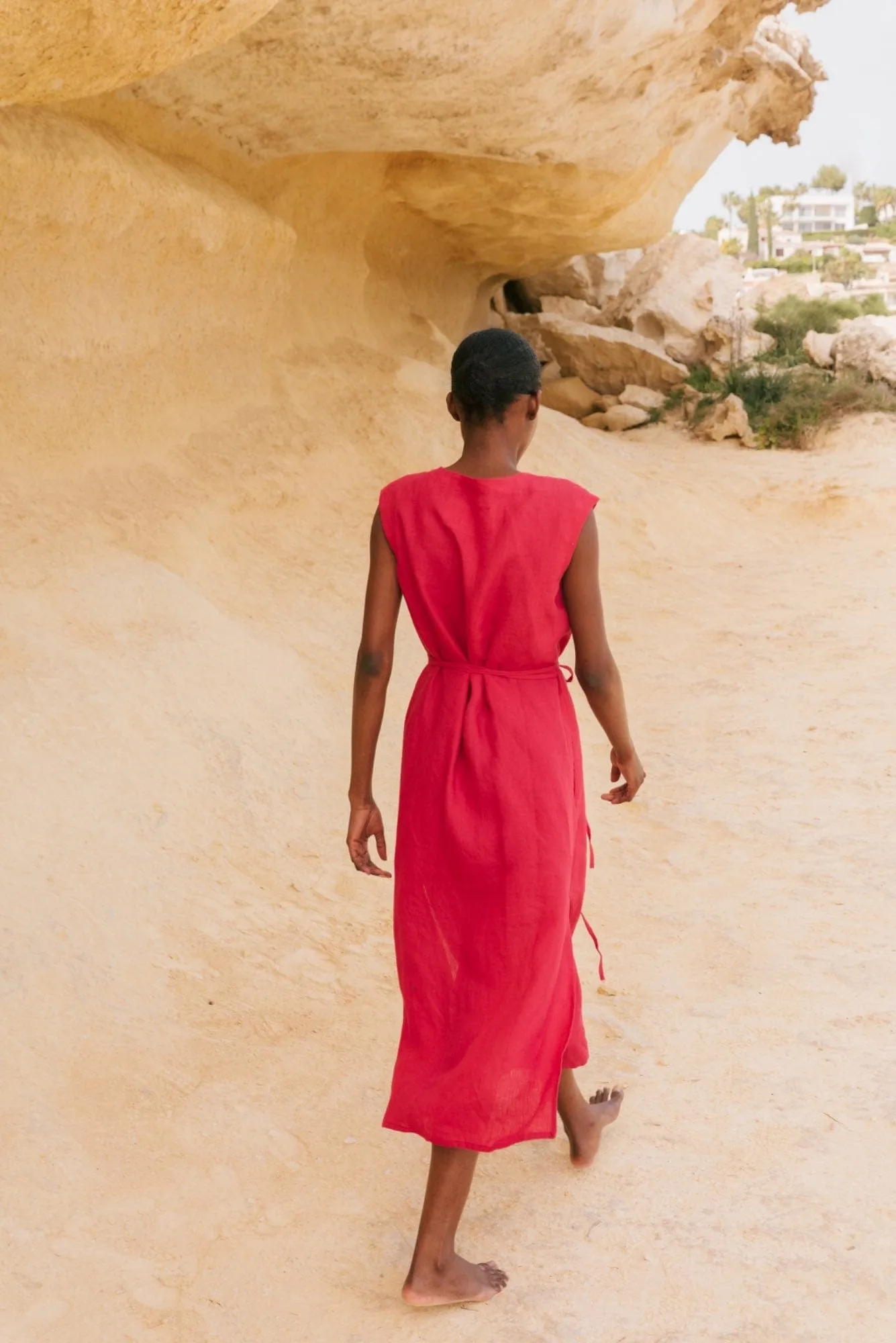 Aurora Linen Mid-length Dress | Multiple Colours