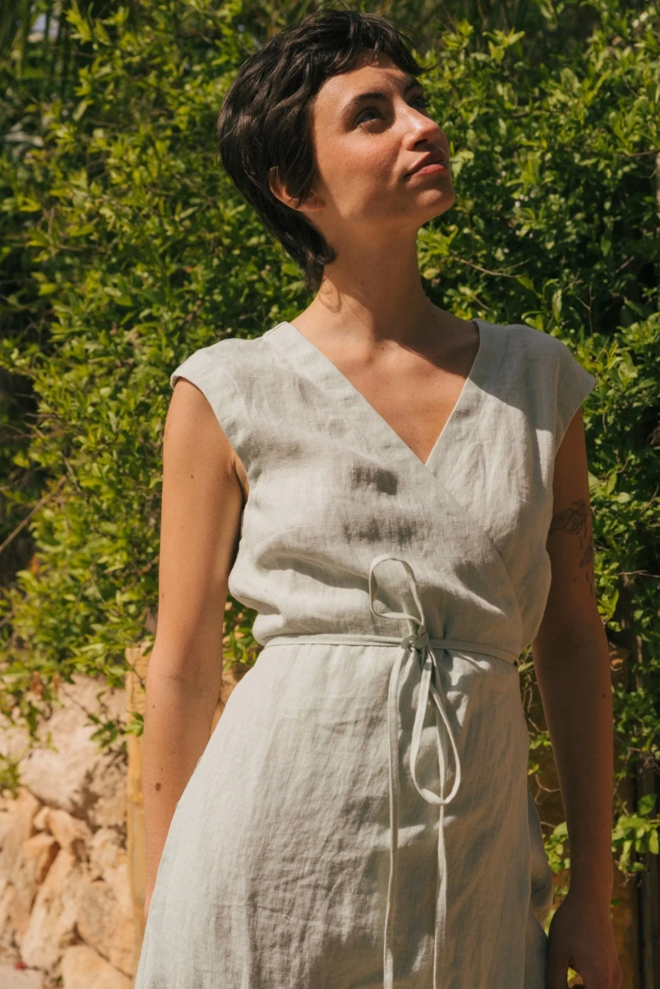 Aurora Linen Mid-length Dress | Multiple Colours
