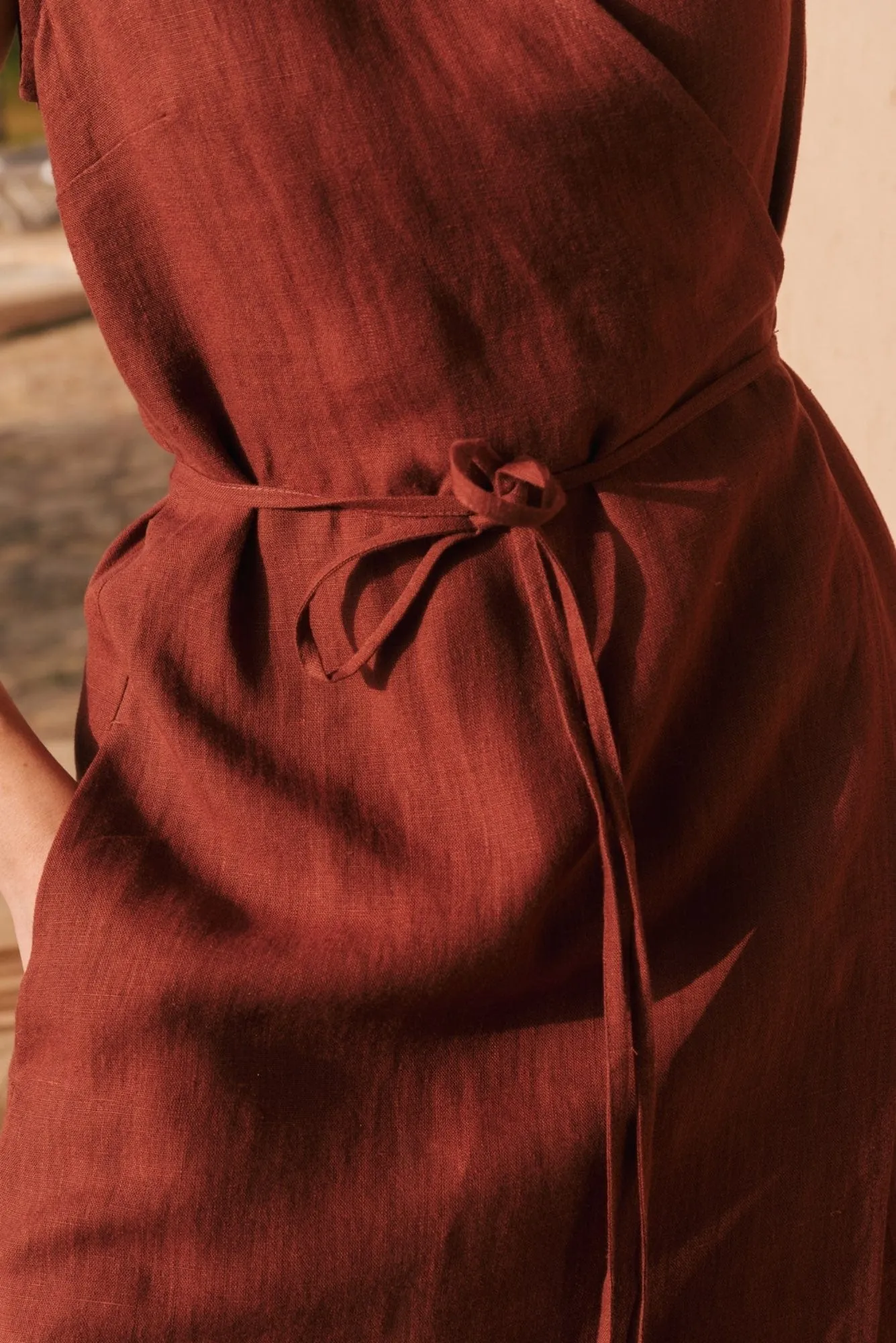 Aurora Linen Mid-length Dress | Multiple Colours