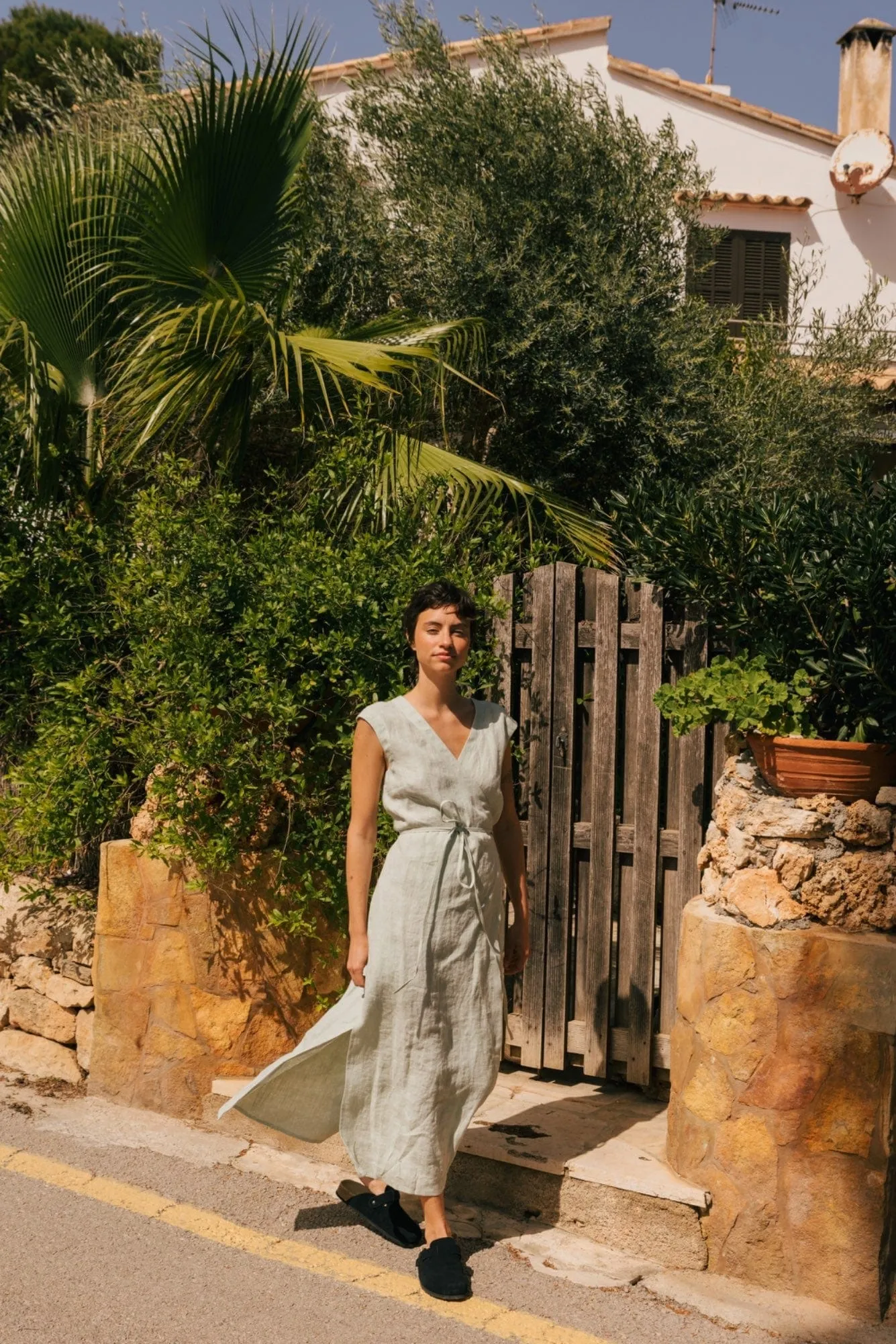 Aurora Linen Mid-length Dress | Multiple Colours