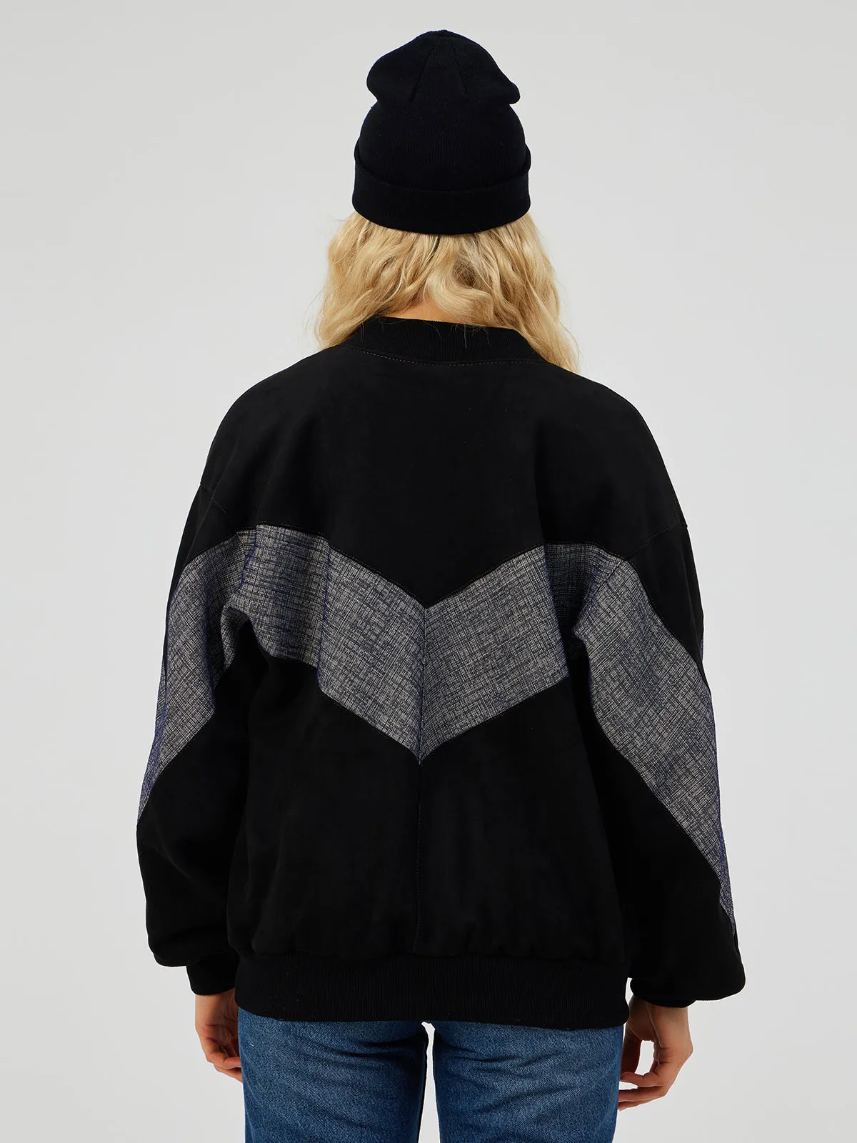 BLACK UNISEX BOMBER JACKET S