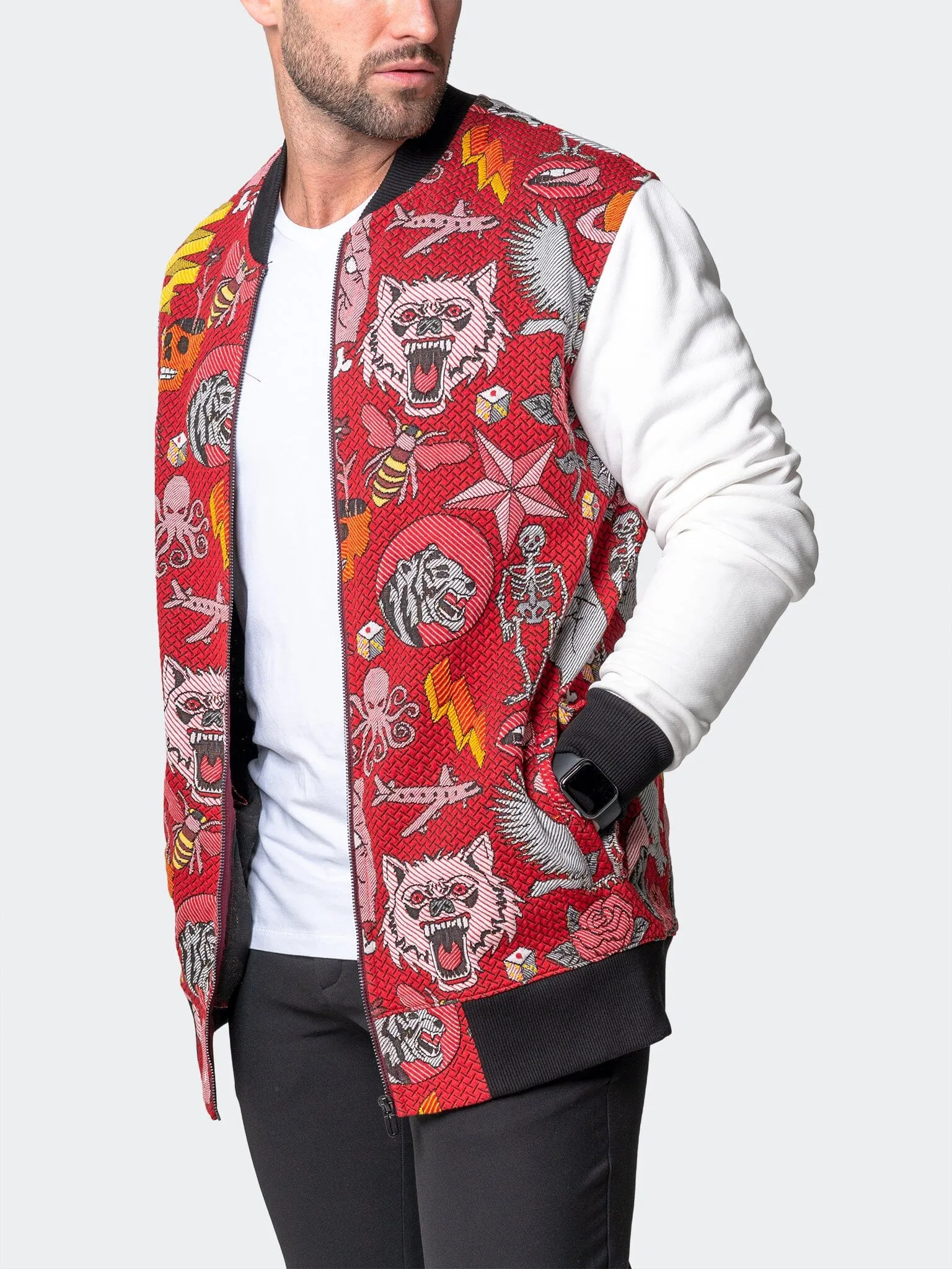 Bomber Skeleton Red