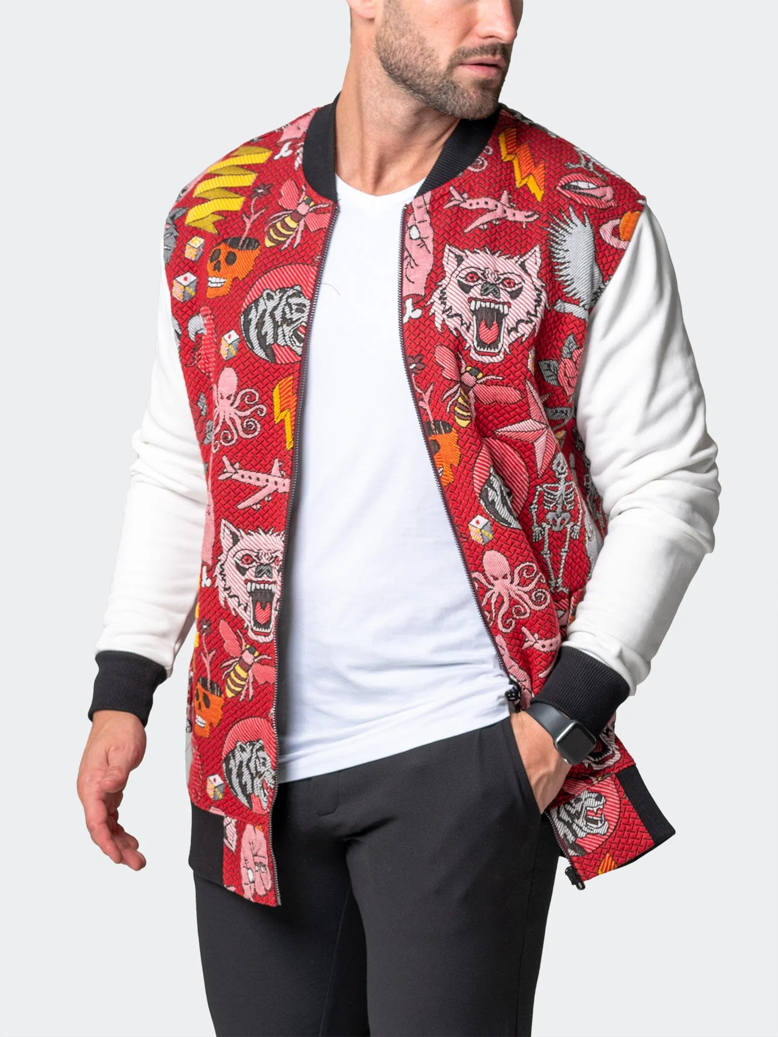 Bomber Skeleton Red
