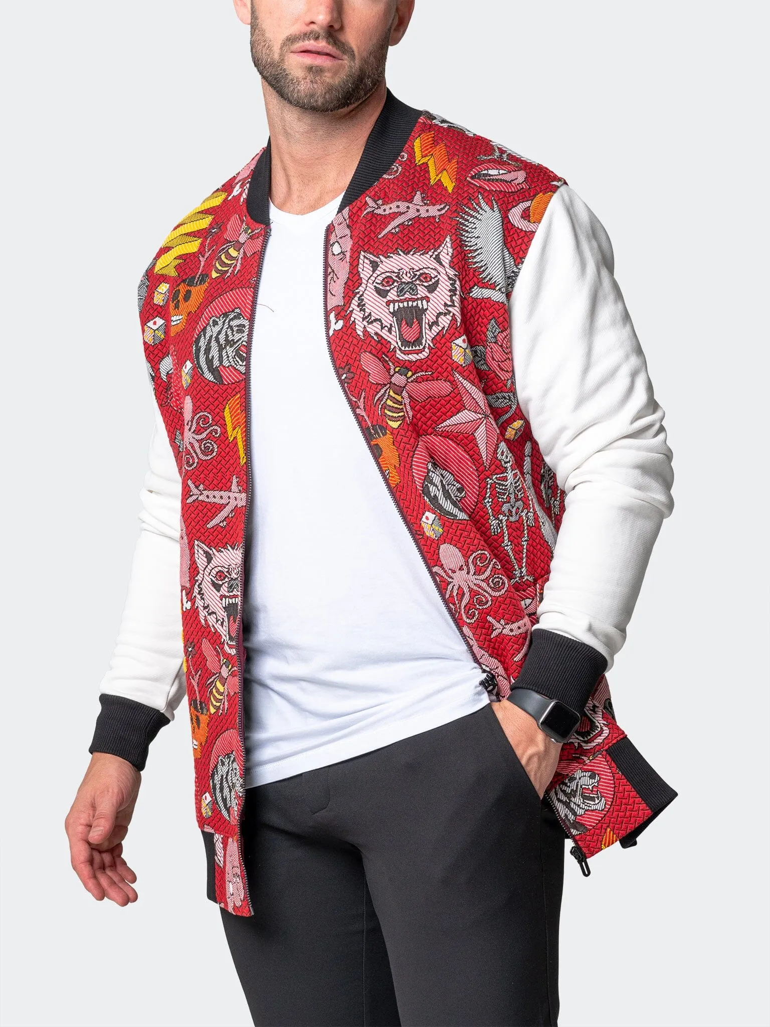 Bomber Skeleton Red