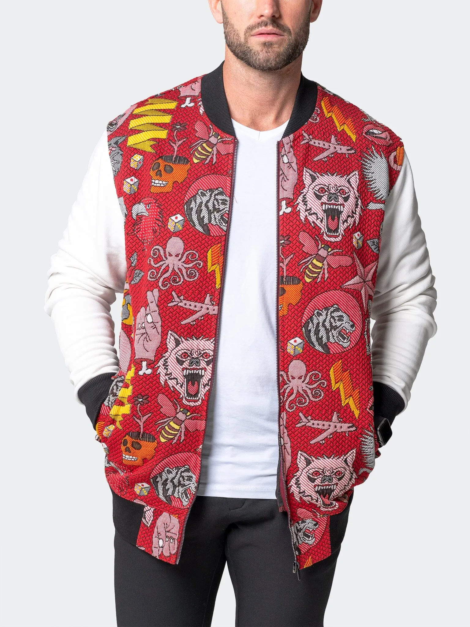 Bomber Skeleton Red