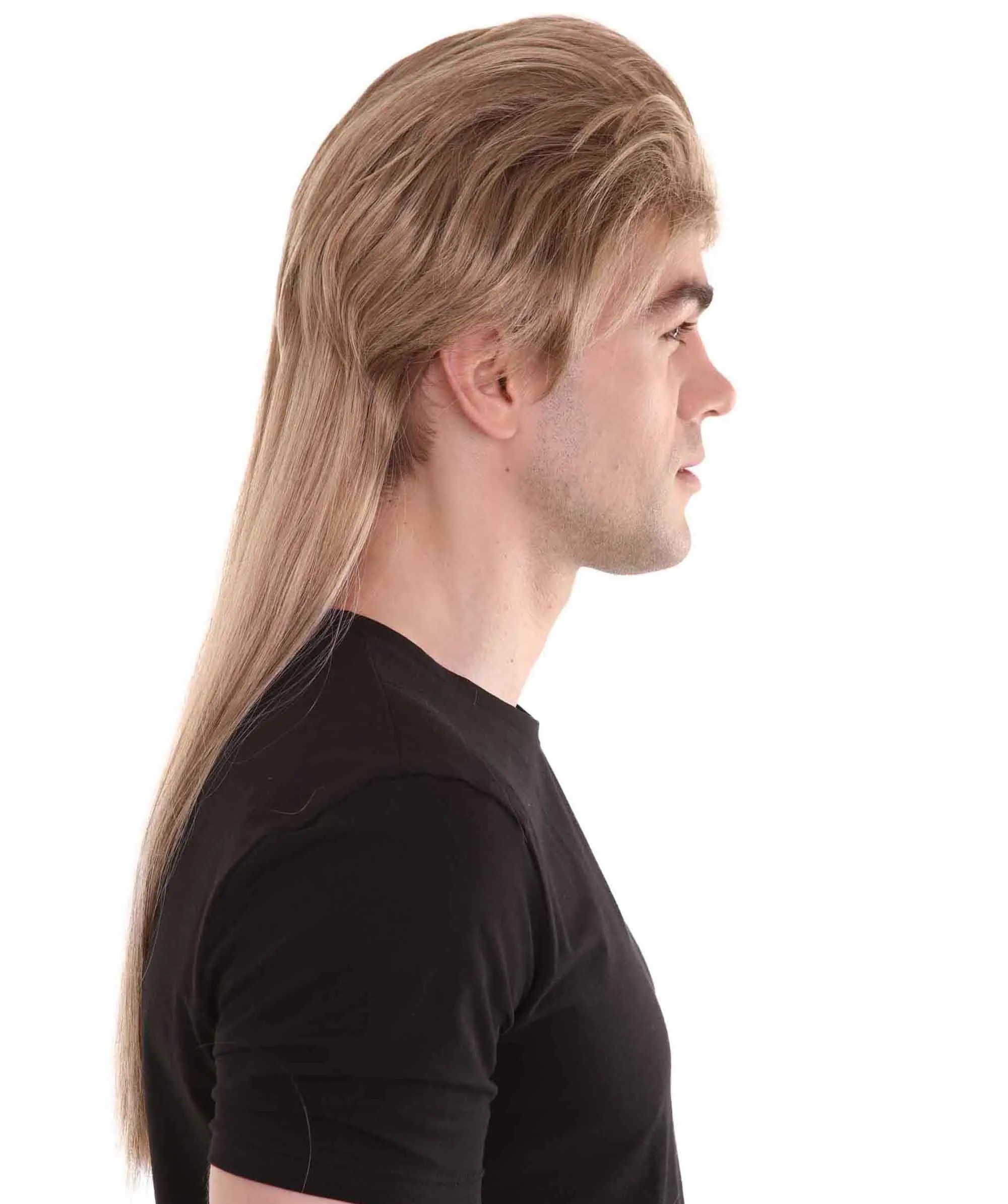 Bounty Hunter Mens Wig | Brown Cosplay Halloween Wig | Premium Breathable Capless Cap