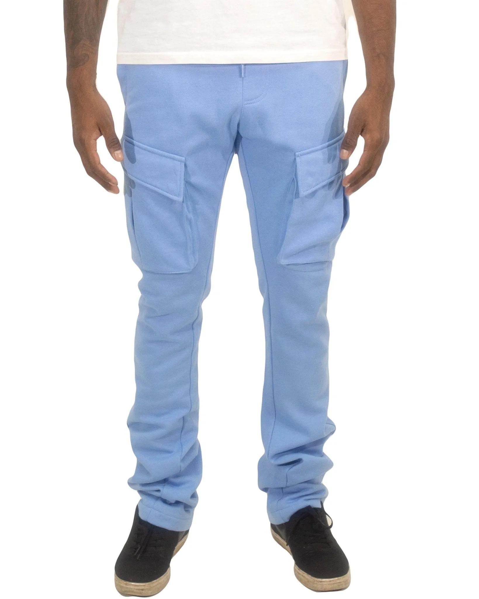 Cargo Fleece Stacked Pants – Warm Streetwear Joggers with Deep Pockets