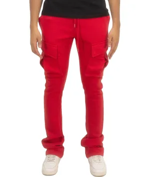 Cargo Fleece Stacked Pants – Warm Streetwear Joggers with Deep Pockets