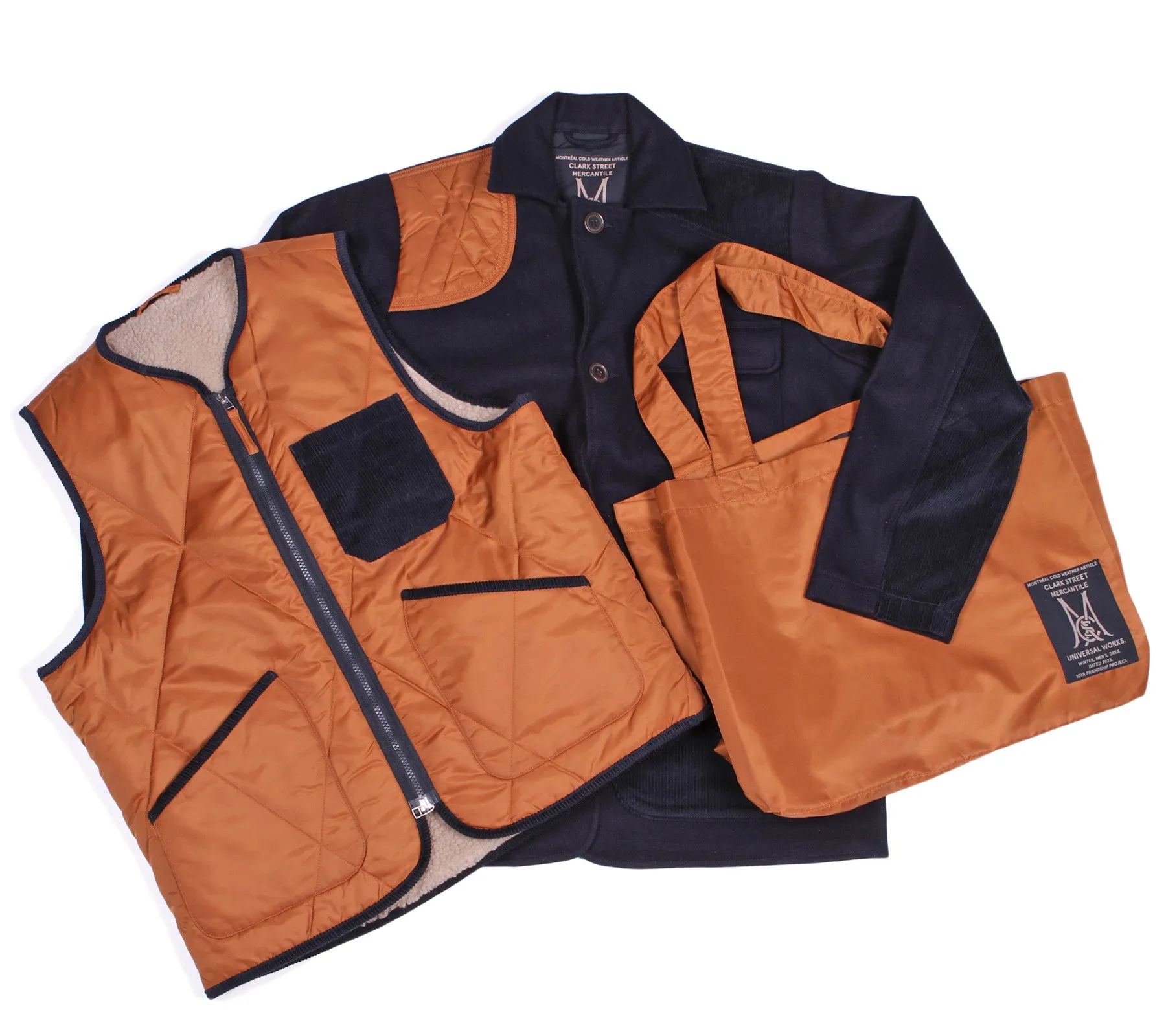 CSM x UW Military Liner Jacket | Caramel Flight Nylon Quilt