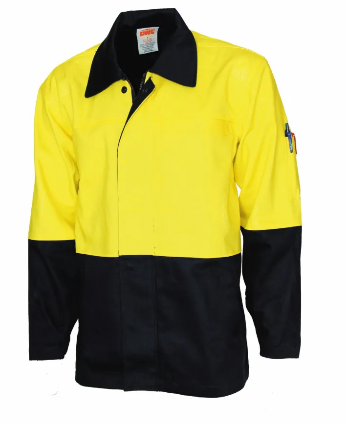 DNC Mens Patron Saint Flame Retardant Two Tone Drill Welder's Jacket
