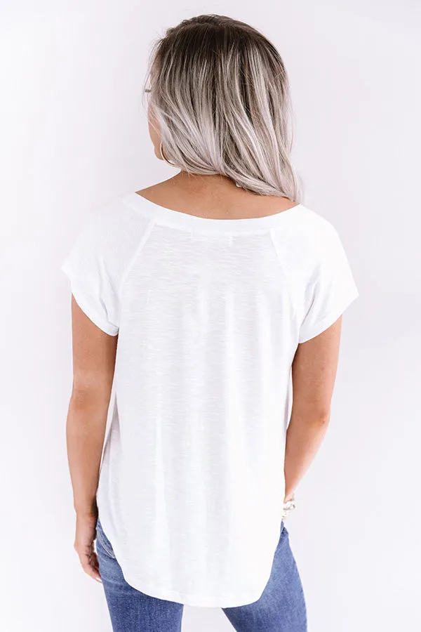 Drive In Movie Shift Tee in White