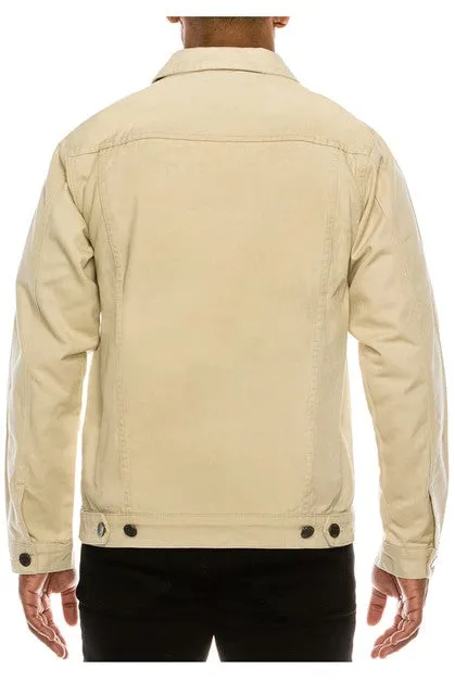 Essential Colored Denim Jacket - Sand