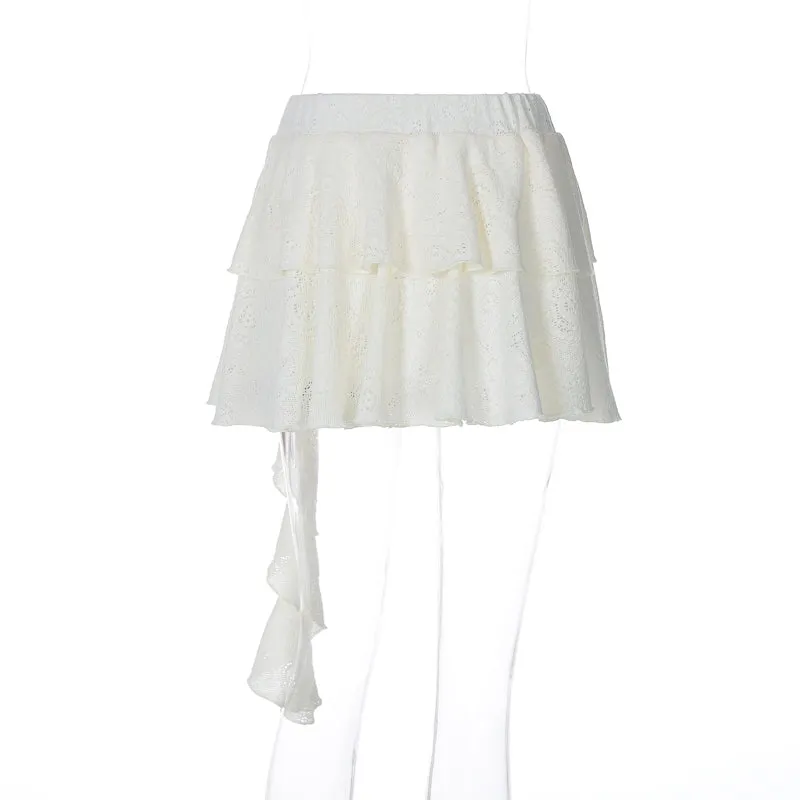 Fashionkova Caeli Ruffled Cardigan & Skirt Set