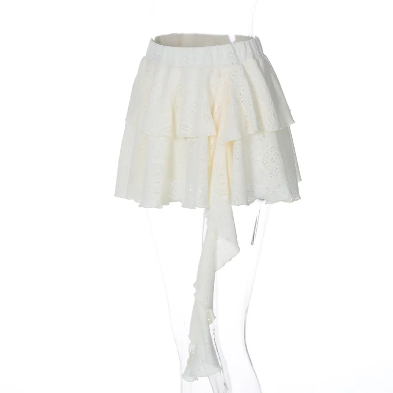 Fashionkova Caeli Ruffled Cardigan & Skirt Set
