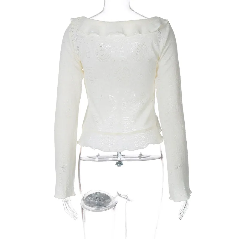 Fashionkova Caeli Ruffled Cardigan & Skirt Set