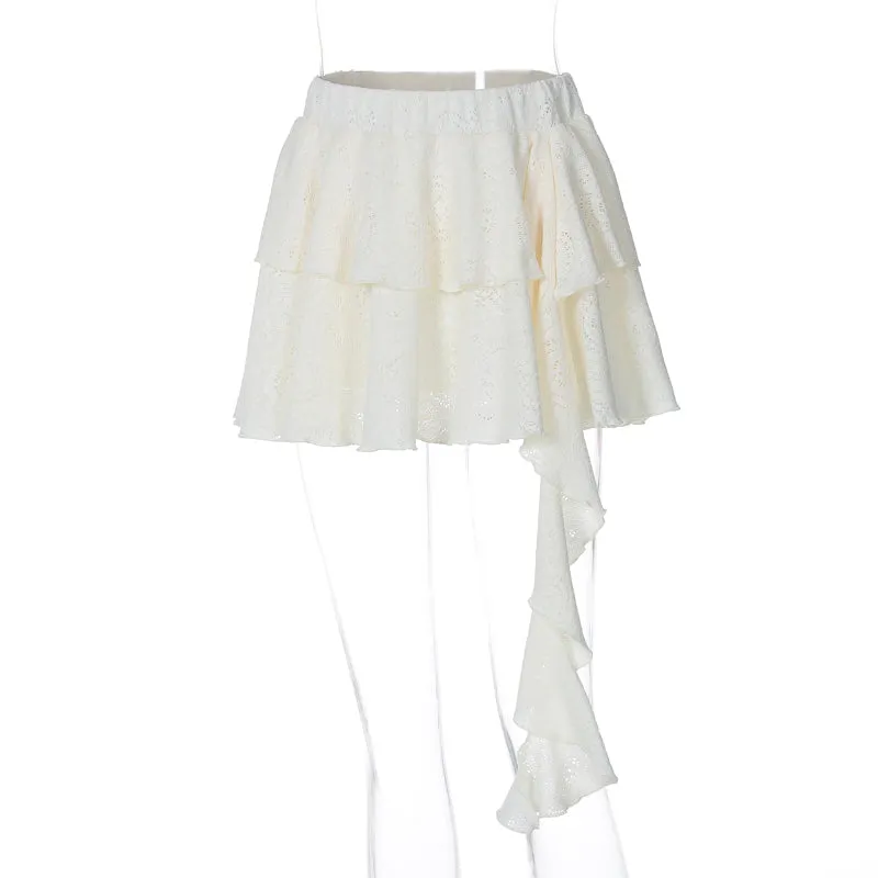 Fashionkova Caeli Ruffled Cardigan & Skirt Set