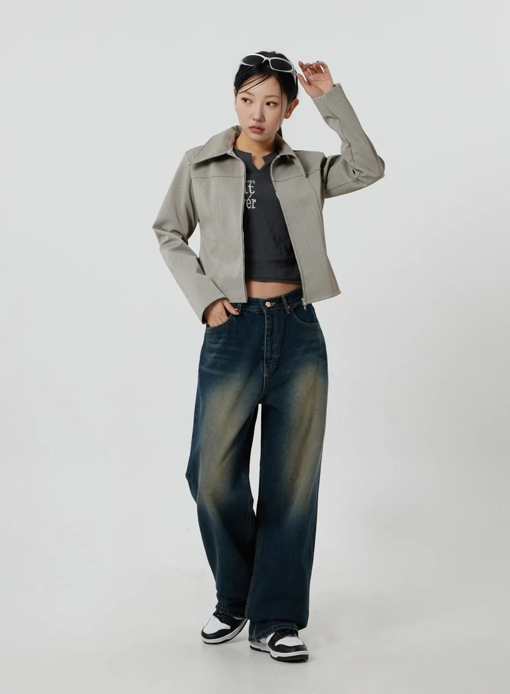 Faux Leather Jacket CF303