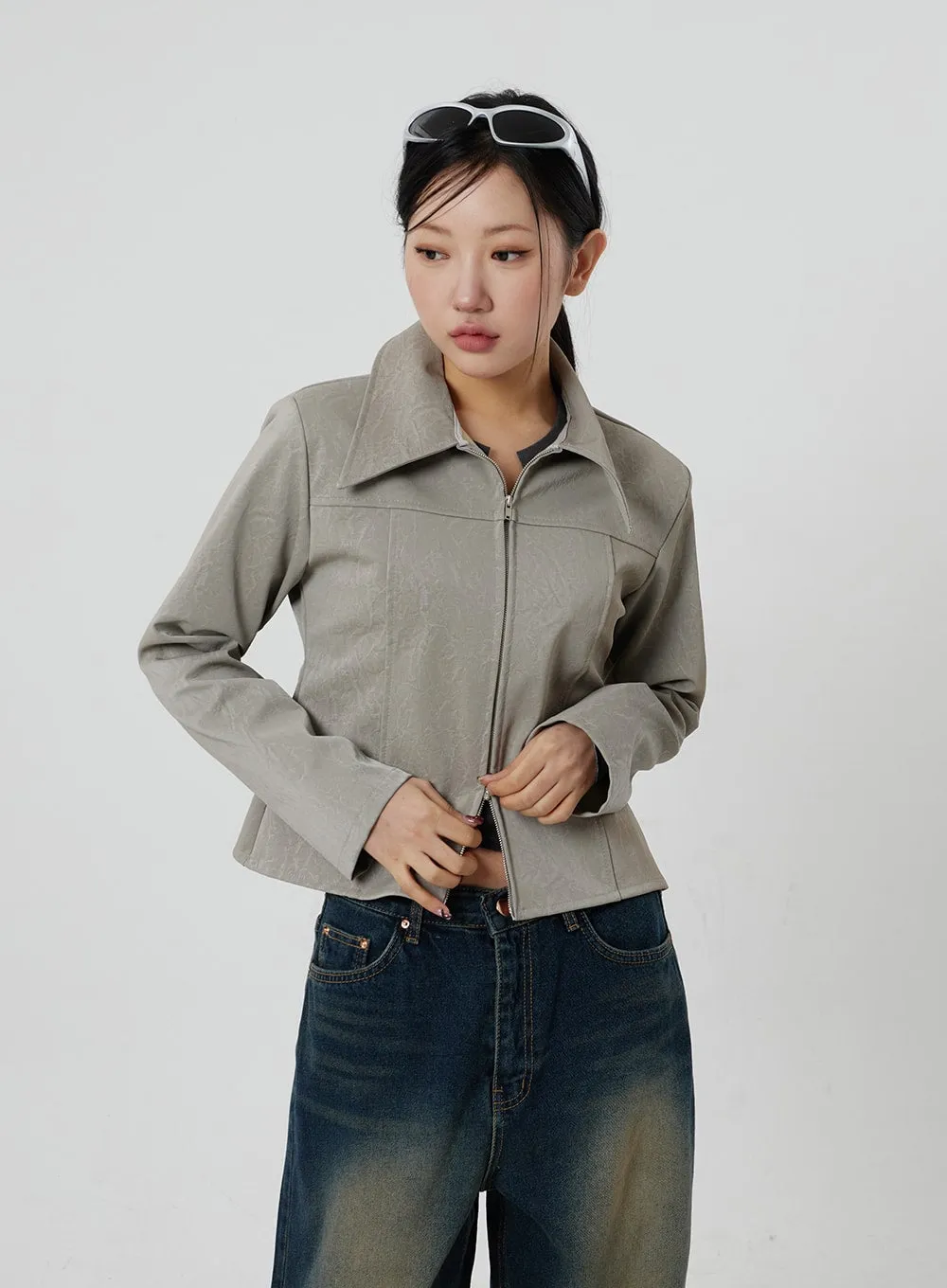 Faux Leather Jacket CF303