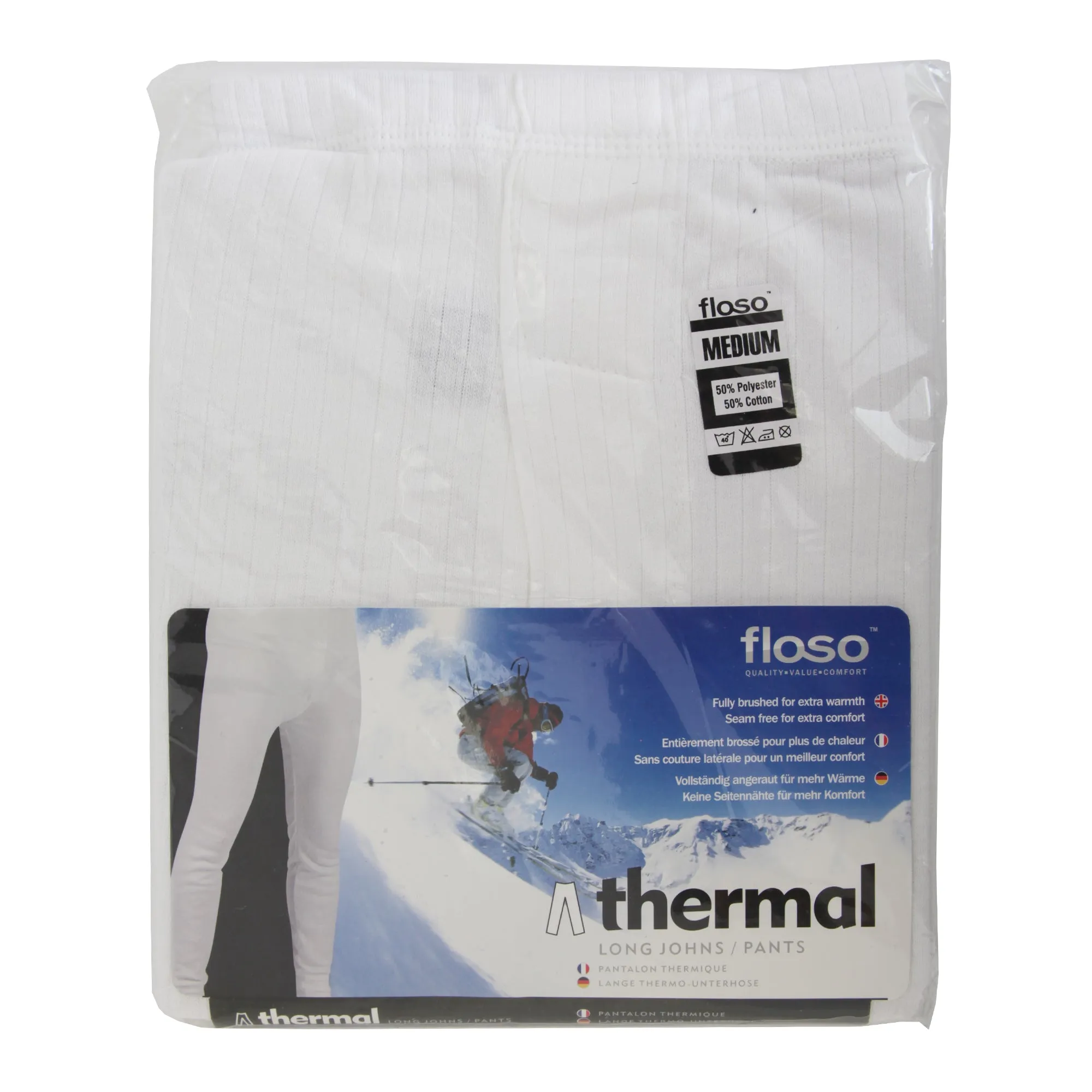 FLOSO Mens Thermal Underwear Long Johns/Pants (Standard Range)