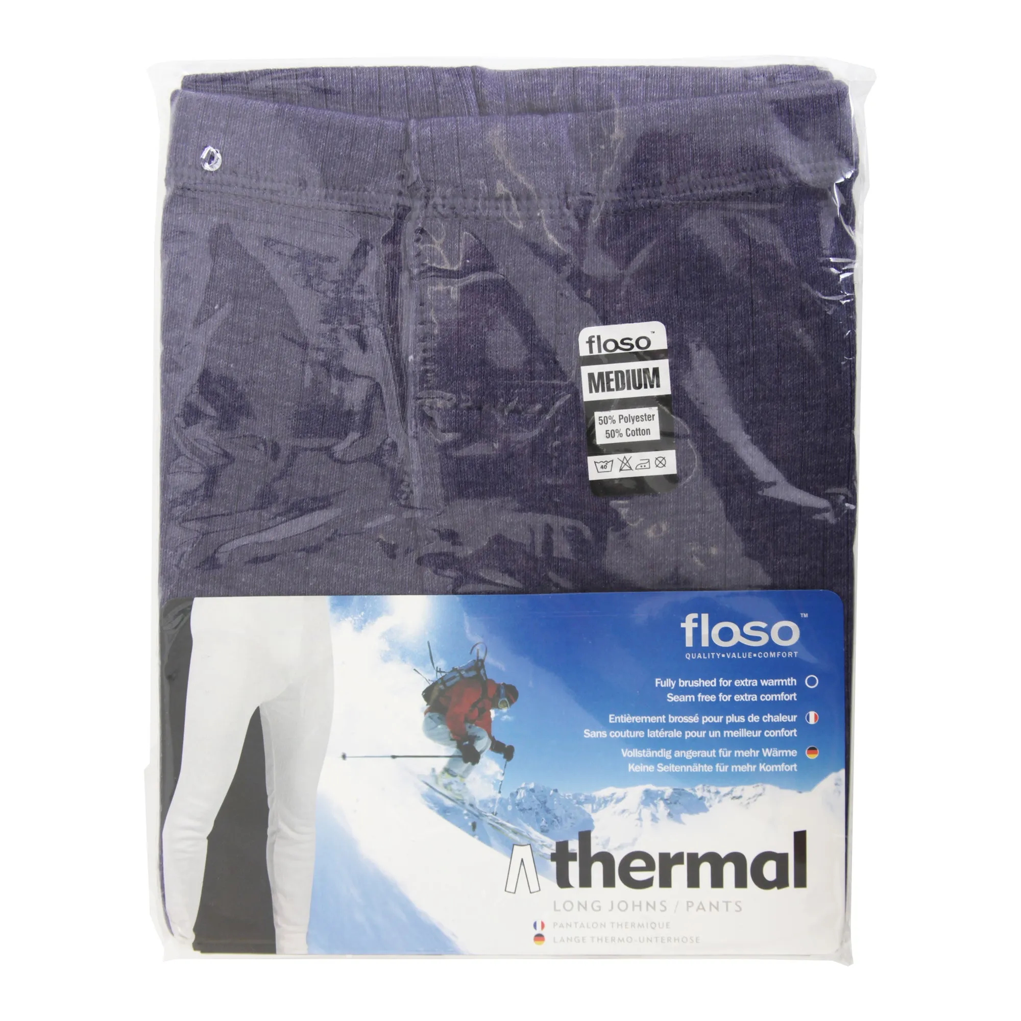 FLOSO Mens Thermal Underwear Long Johns/Pants (Standard Range)