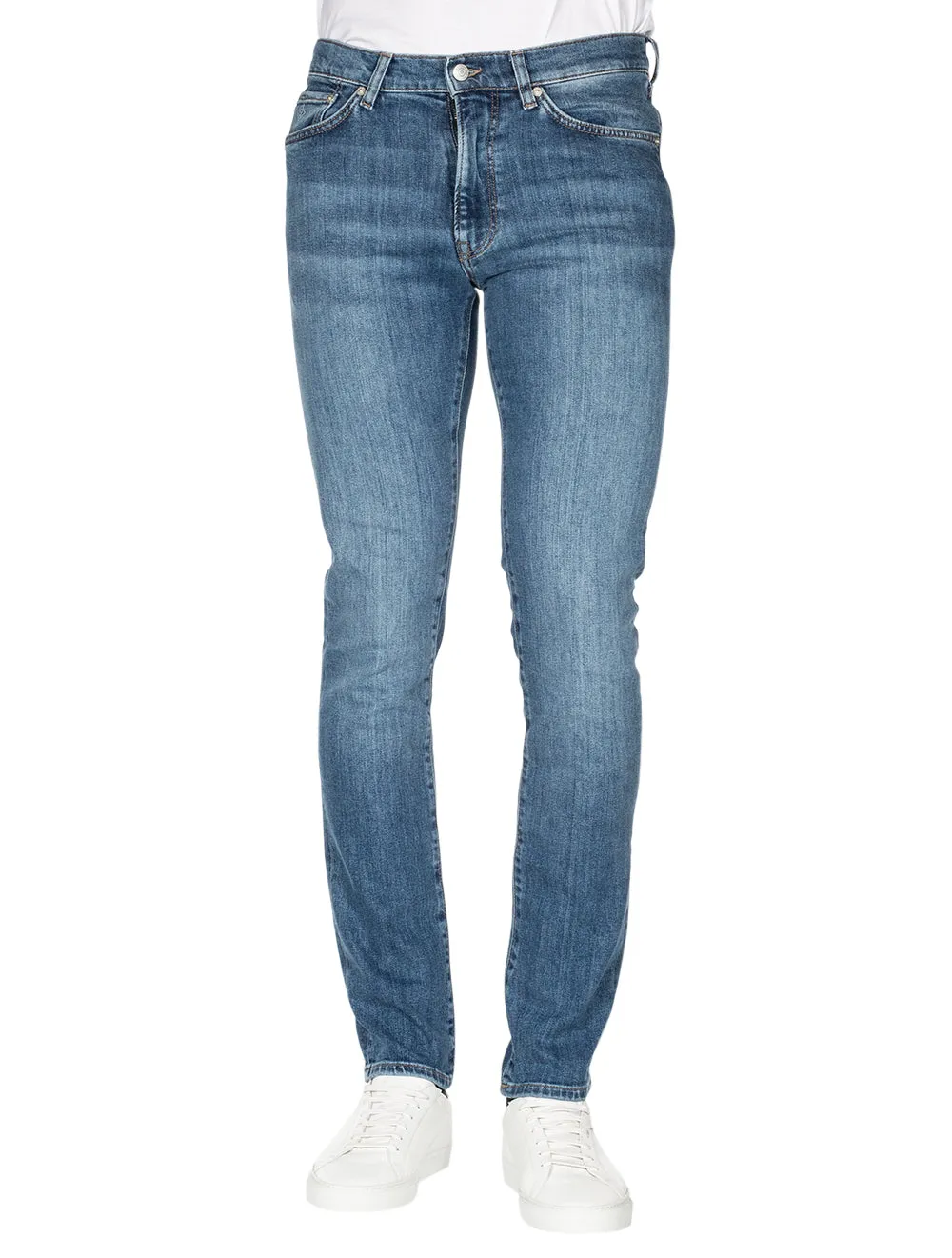 Hayes Slim Fit Jeans Semi Light Blue Worn In