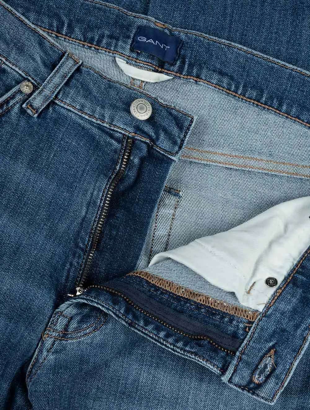 Hayes Slim Fit Jeans Semi Light Blue Worn In