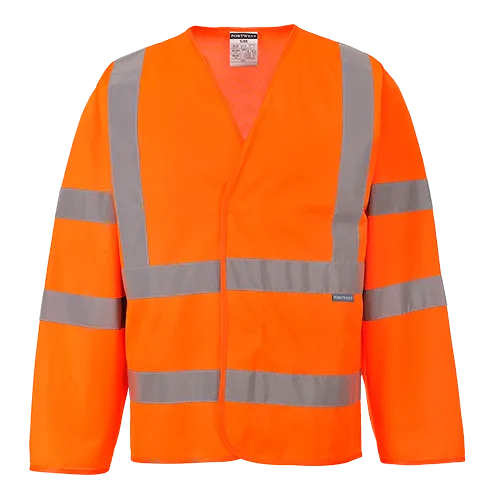 Hi Vis Long Sleeved Vest - Velcro