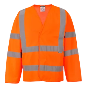 Hi Vis Long Sleeved Vest - Velcro