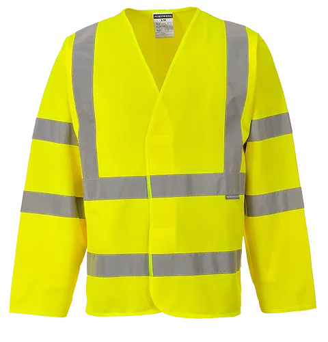 Hi Vis Long Sleeved Vest - Velcro
