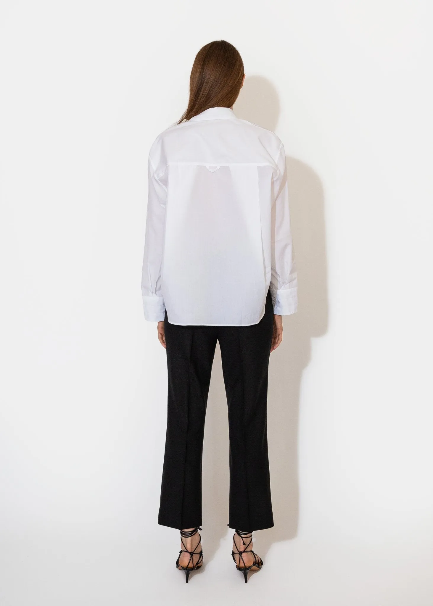 High Waisted Crop Trouser Black