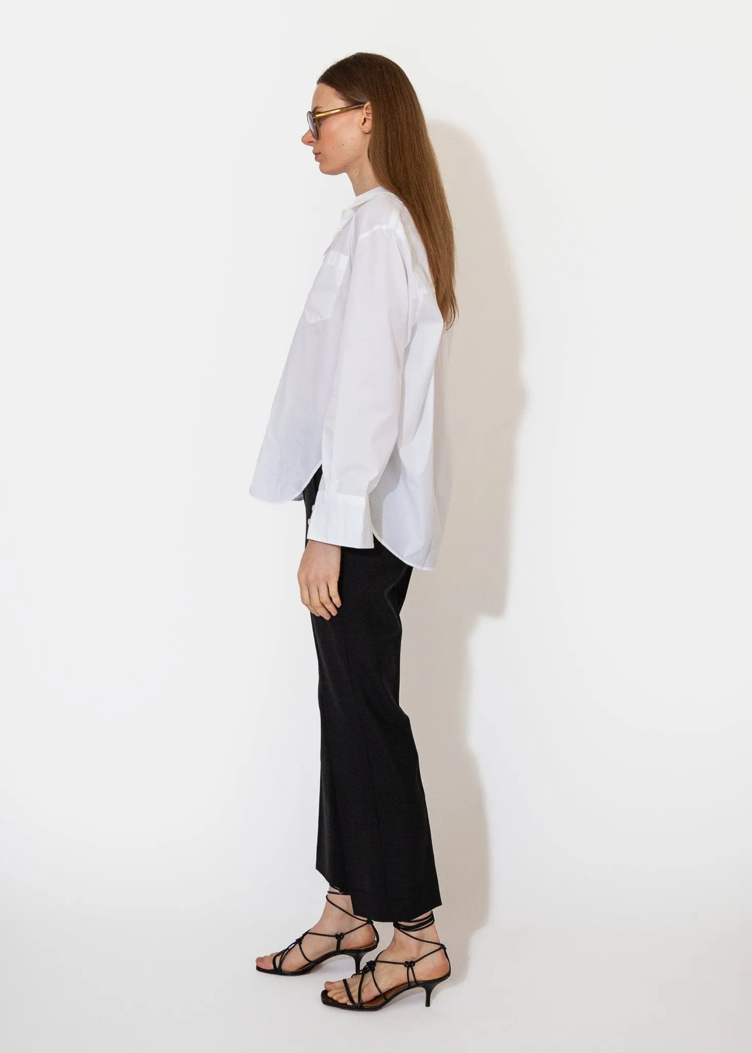 High Waisted Crop Trouser Black