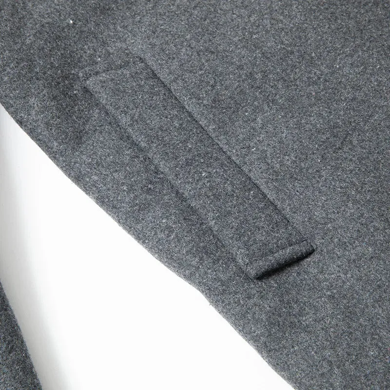 Jackets Business Casual Fleece Liner Woolen Autumn Winter Men Wool Jacket Slim Fit Thick Warm Trench Jackets Mens Brand Outwears