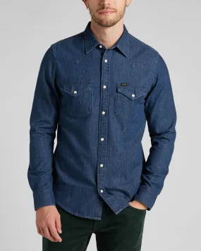 Lee Regular Western Denim Shirt - Mid Stone