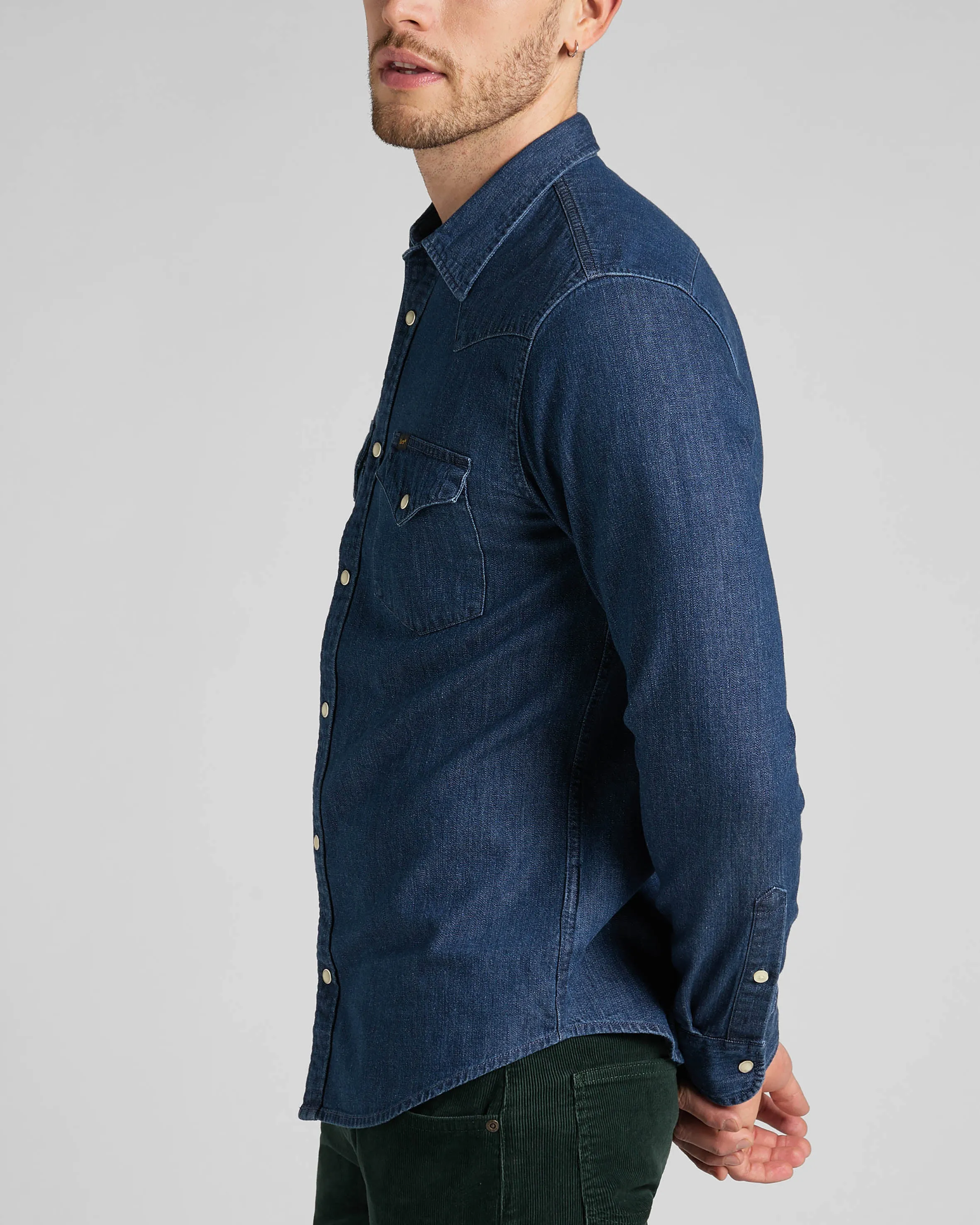 Lee Regular Western Denim Shirt - Mid Stone