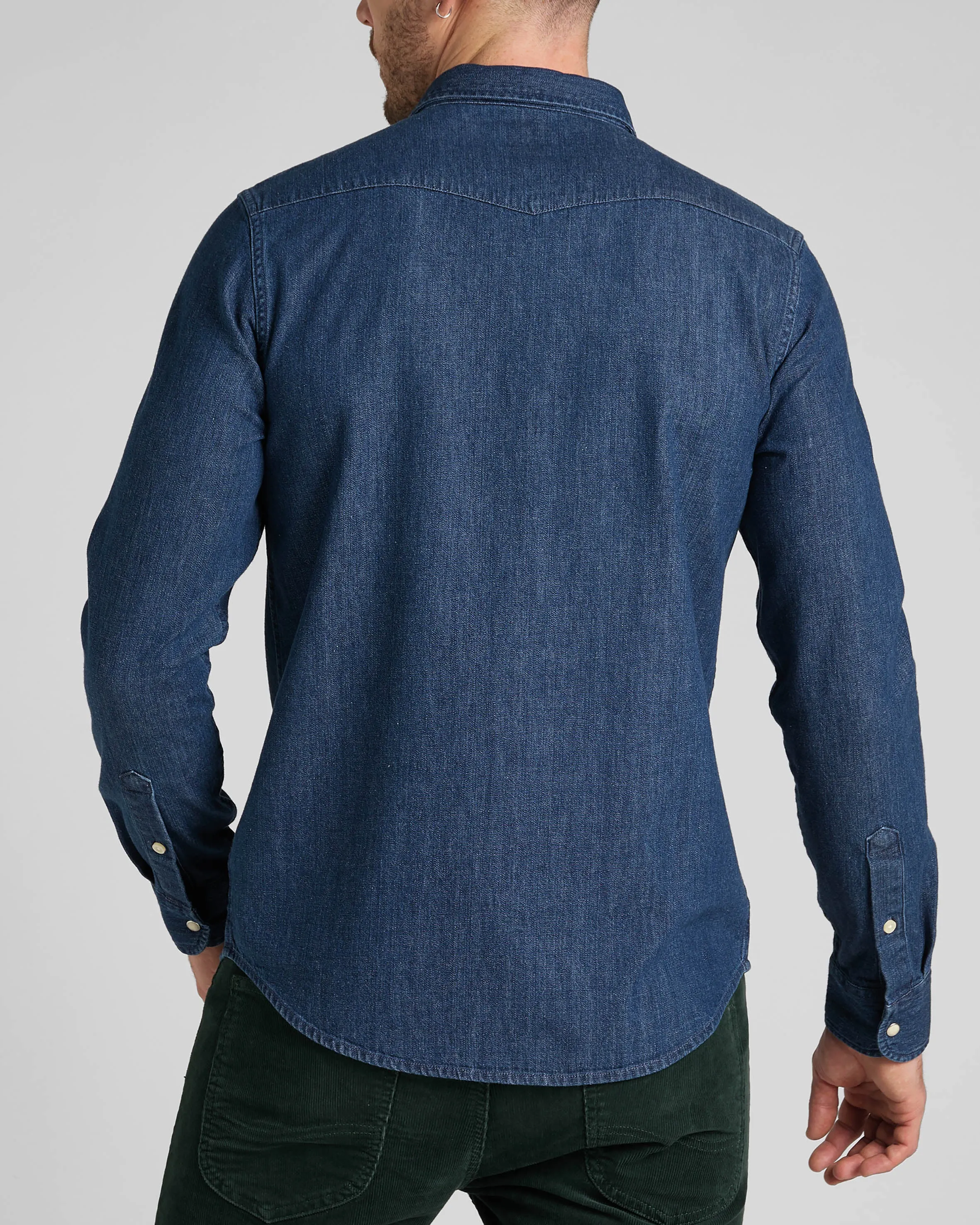 Lee Regular Western Denim Shirt - Mid Stone