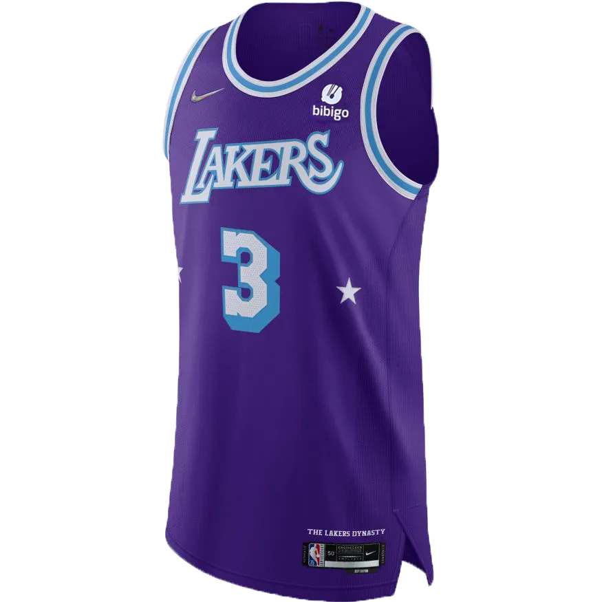 Los Angeles Lakers Anthony Davis 2021-22 Authentic Moments Mixtape City Edition Jersey