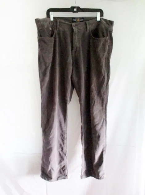 Mens LUCKY BRAND 221 Original Straight Chino Corduroy Pants 38 X 32 GRAY Charcoal