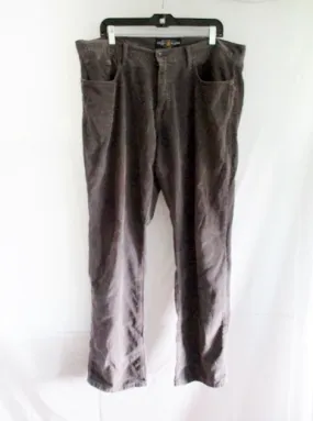 Mens LUCKY BRAND 221 Original Straight Chino Corduroy Pants 38 X 32 GRAY Charcoal