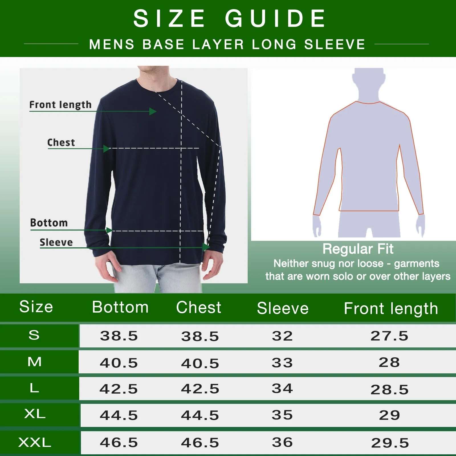 Men's Merino 170g Classic All-Season Base Layer Crew Navy