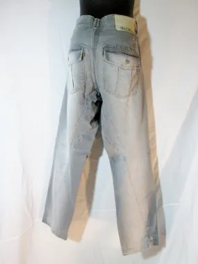 Mens OSKLEN Chino Corduroy Pants 34 X 33 GRAY Hipster Boho GREY Trouser