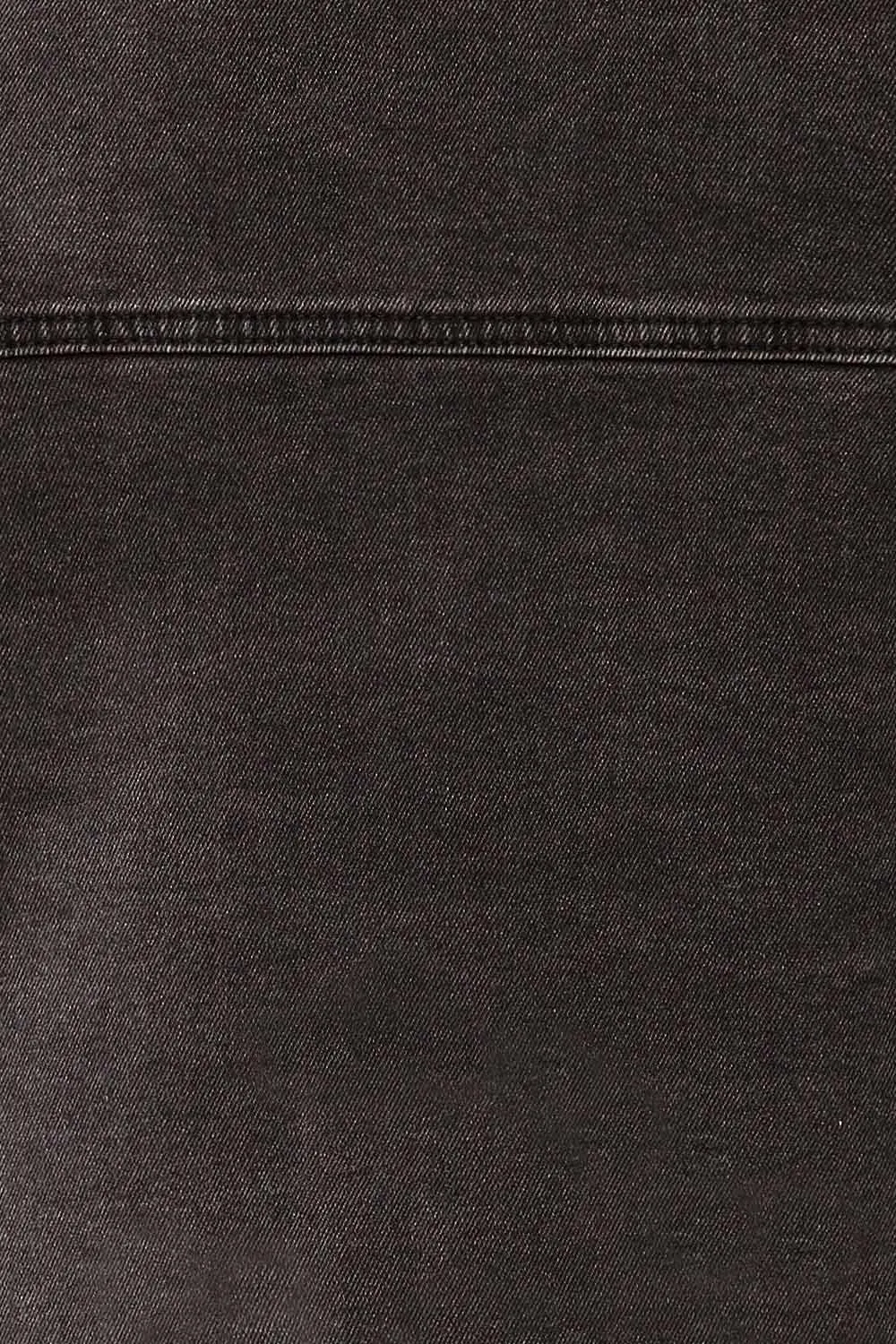 Monheurt | Oversized Black Cropped Jean Jacket